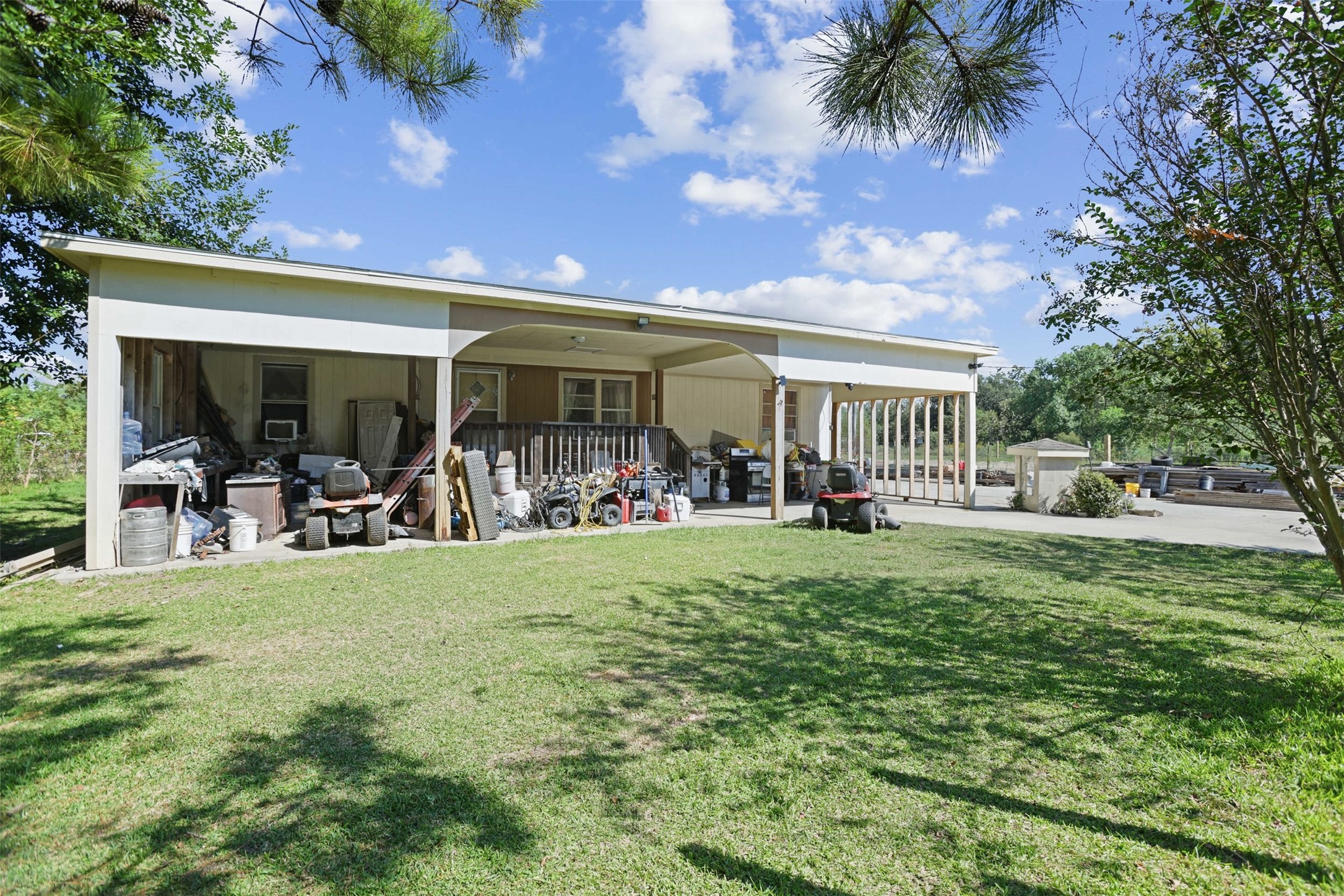 3805 Danek Road Crosby, TX 77532 - Photo 9 of 13 a view of a porch with furniture and a yard
