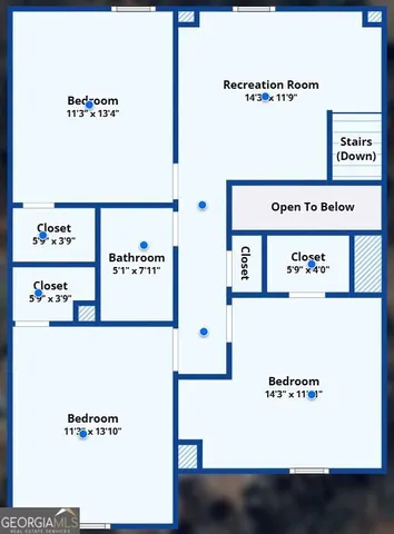 a view of a room with storage