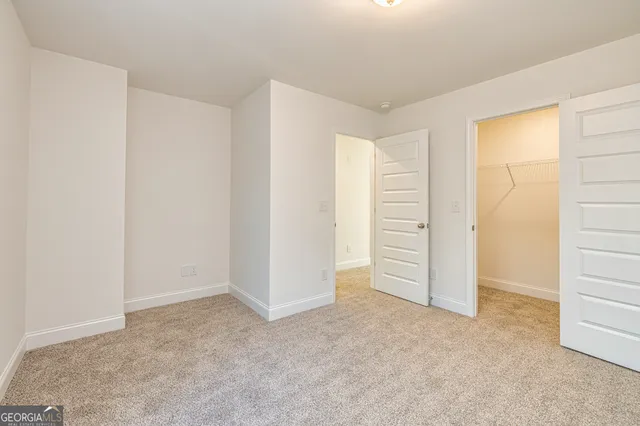 a view of small space with racks on the wall