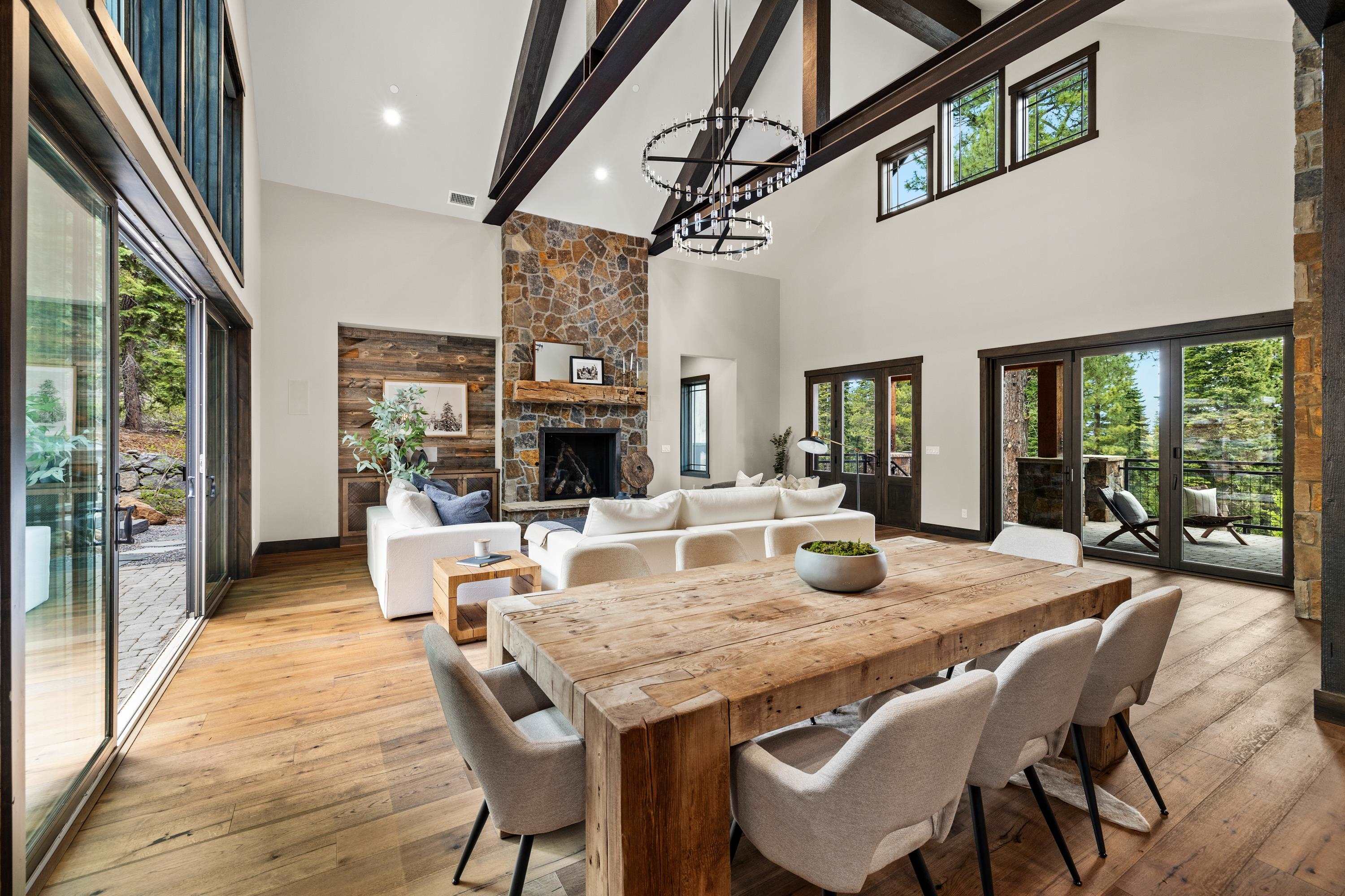 9355 Nine Bark Road Truckee, CA 96161 - Photo 9 of 21 a outdoor space with furniture a flat screen tv and a fireplace