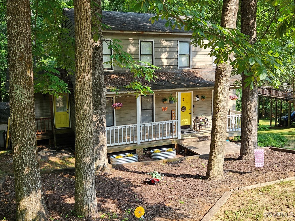 a house view with a sitting space