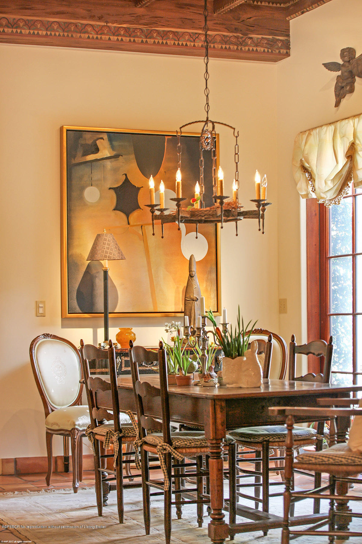 1 Golfview Road Palm Beach, FL 33480 - Photo 13 of 38 a view of a dining room with furniture and chandelier