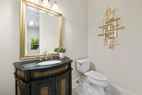 a view of a balcony with chair