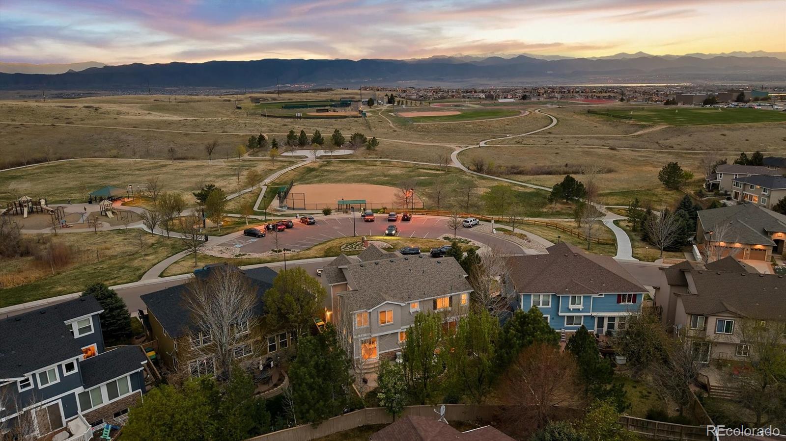 2677 Pemberly Avenue Highlands Ranch, CO 80126 - Photo 42 of 50 a view of lake with mountain
