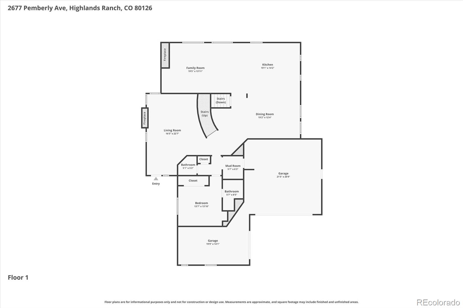 2677 Pemberly Avenue Highlands Ranch, CO 80126 - Photo 48 of 50 a picture of a floor plan