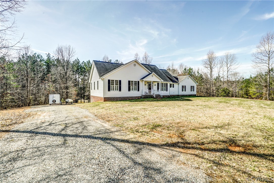 3982 County Line Road Kents Store, VA 23084 - Photo 45 of 49 a front view of a house with a yard