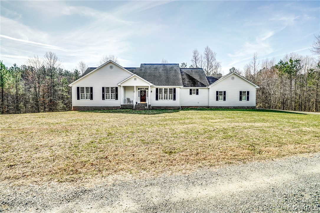 3982 County Line Road Kents Store, VA 23084 - Photo 46 of 49 a front view of a house with a yard