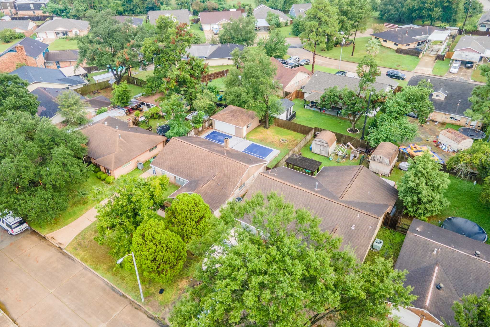 10823 Overlea Drive Houston, TX 77089 - Photo 36 of 36 an aerial view of a house with a yard pool outdoor seating and yard