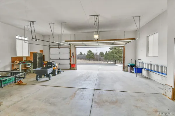 a view of a balcony with wooden floor