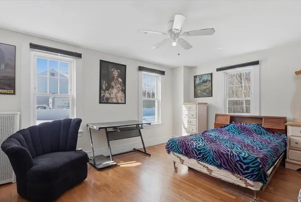 a living room with furniture and a couch