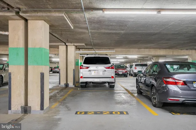 a view of parking garage