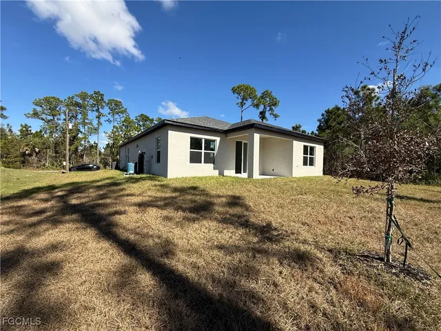 a view of a house with a patio