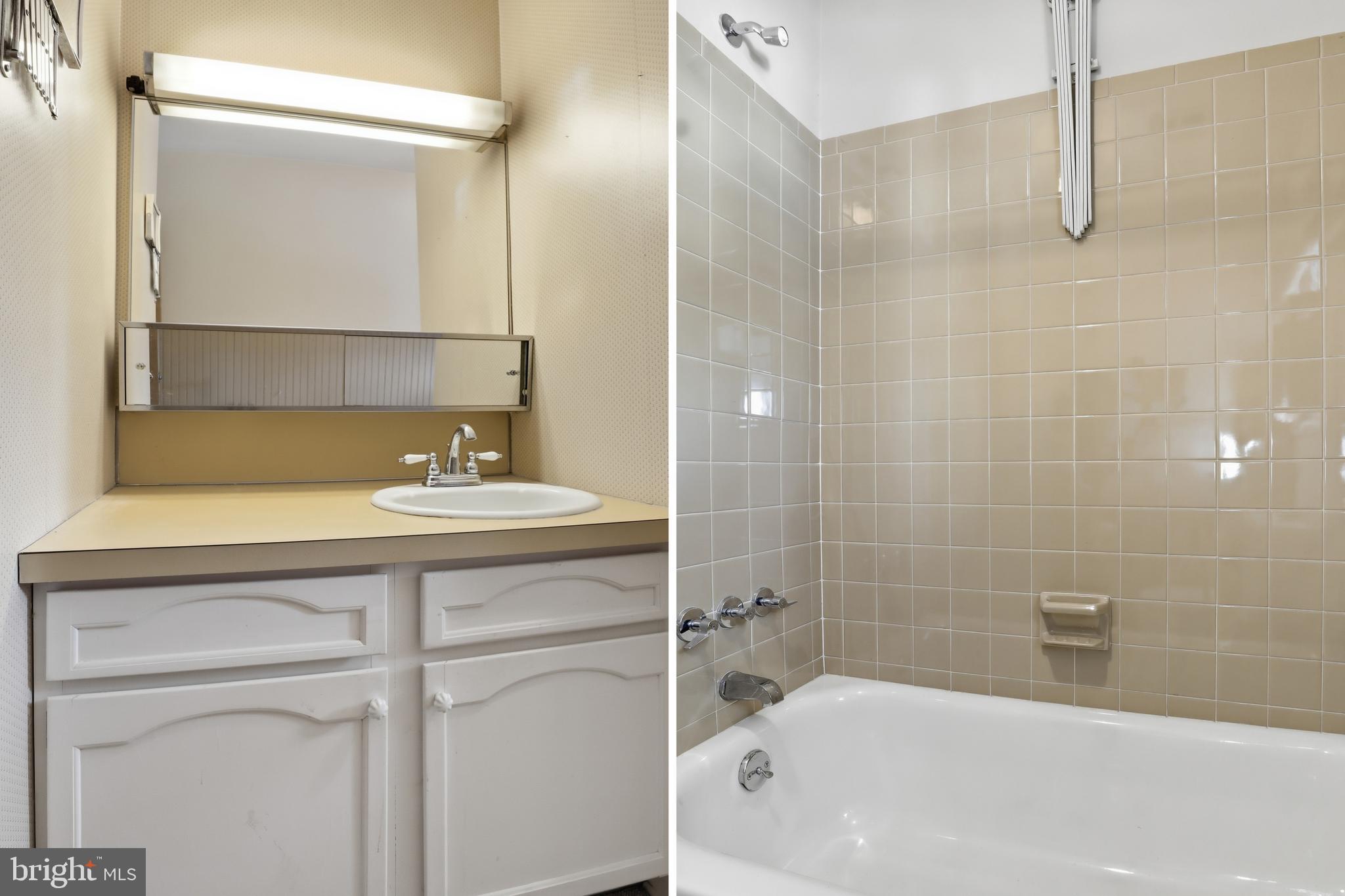 5200 Harmony Grove Road Dover, PA 17315 - Photo 15 of 50 a bathroom with a sink a mirror and a bathtub