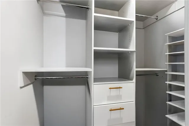 a close view of closet