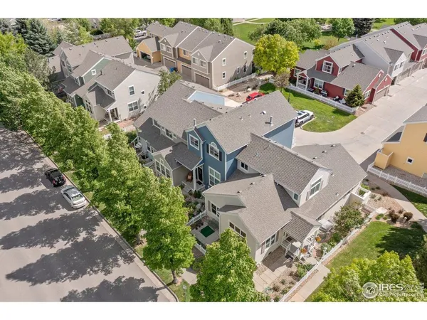 an aerial view of residential house with outdoor space