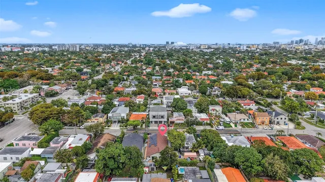 an aerial view of a city