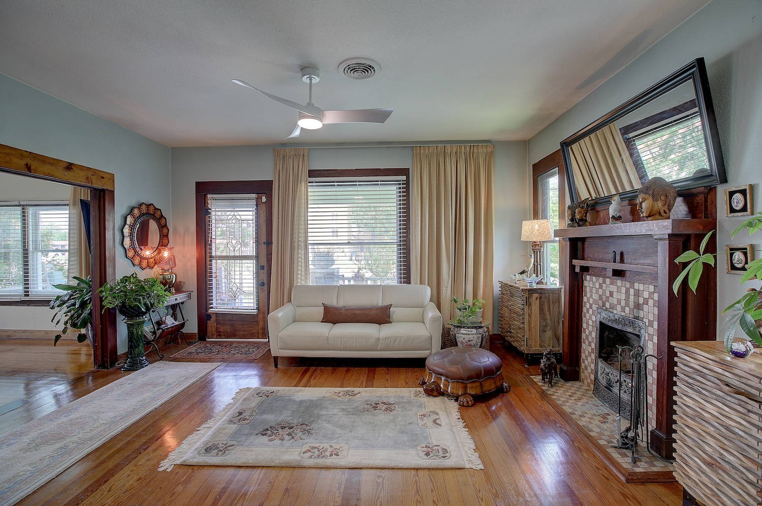 1903 South Austin Avenue Georgetown, TX 78626 - Photo 15 of 40 Family room overlooks the porch, with windows on 2 sides allow natural light Tall ceilings give the impression of space. Timeless appeal, freshly updated, honors the past