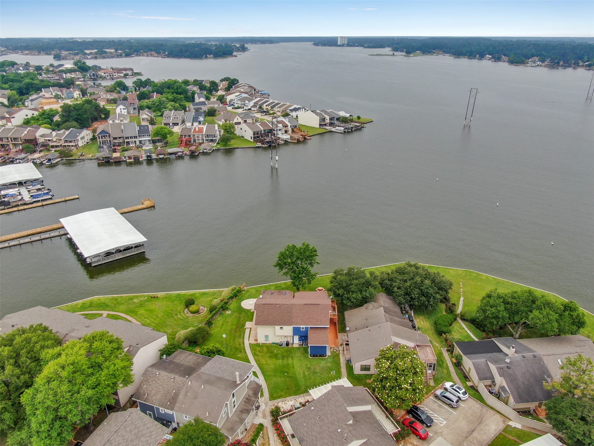 124 April Point Drive North Montgomery, TX 77356 - Photo 26 of 26 an aerial view of a house with a lake view
