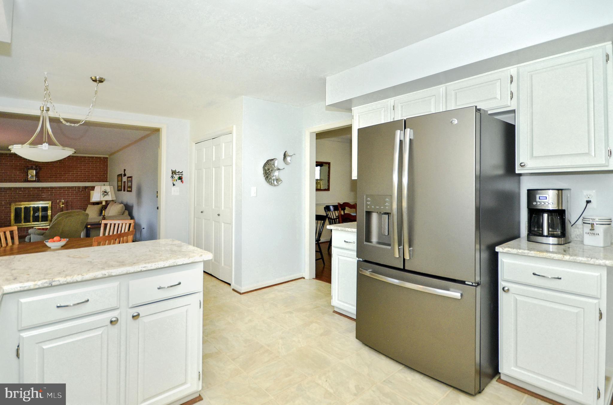 Kitchen opens to family room.