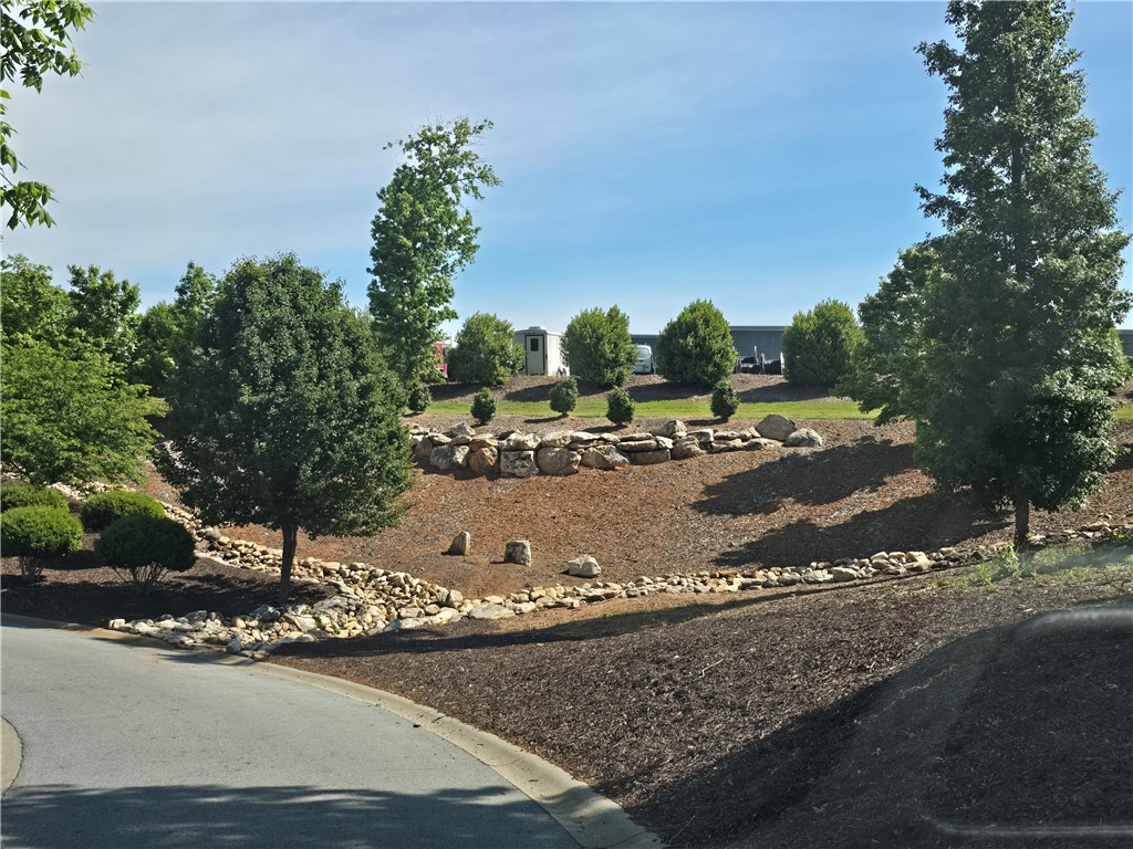 0 Turnberry Loop Seneca, SC 29678 - Photo 14 of 16 This verdant landscape showcases thoughtful rock formations and lush plantings, creating a serene outdoor setting.