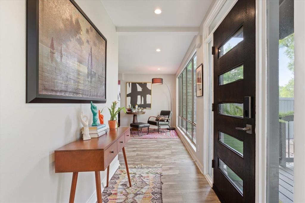 1617 Rambler Drive Waco, TX 76710 - Photo 5 of 36 Entryway with light wood-style floors, healthy amount of natural light, and recessed lighting