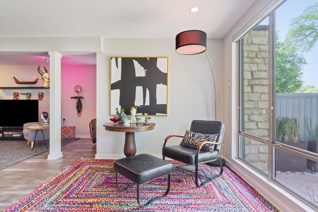 1617 Rambler Drive Waco, TX 76710 - Photo 6 of 36 Sitting room featuring wood finished floors and recessed lighting