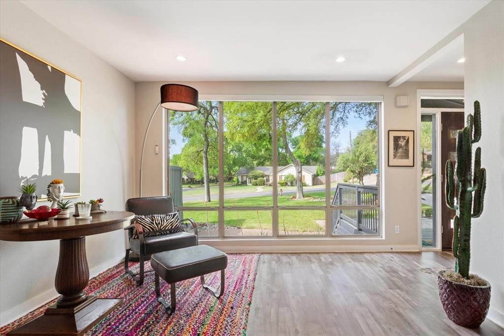 1617 Rambler Drive Waco, TX 76710 - Photo 7 of 36 Sitting room with light wood-type flooring and recessed lighting