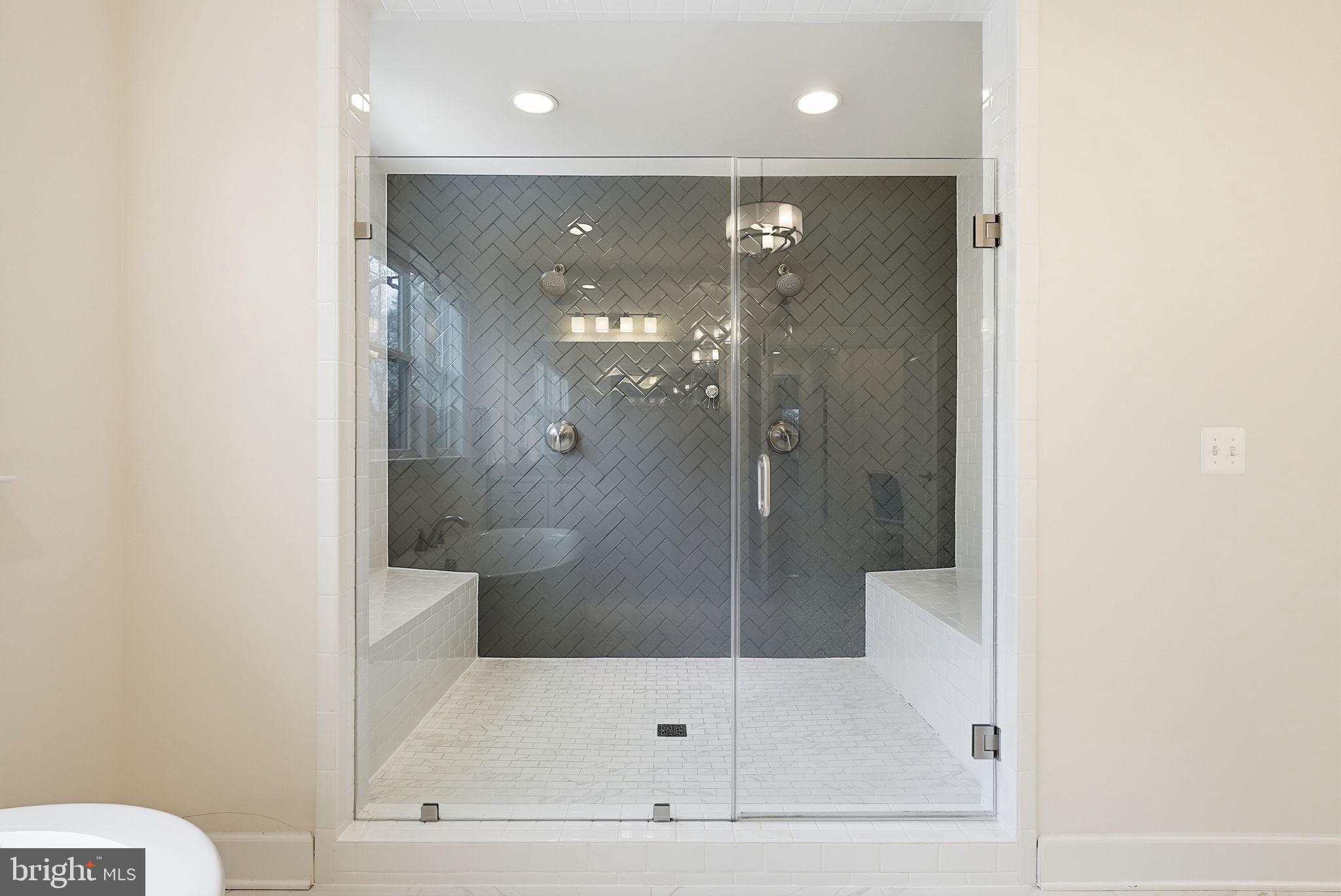 2867 Hill Road Vienna, VA 22181 - Photo 45 of 70 a bathroom with a shower and toilet