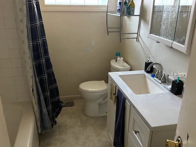 a bathroom with a sink and toilet