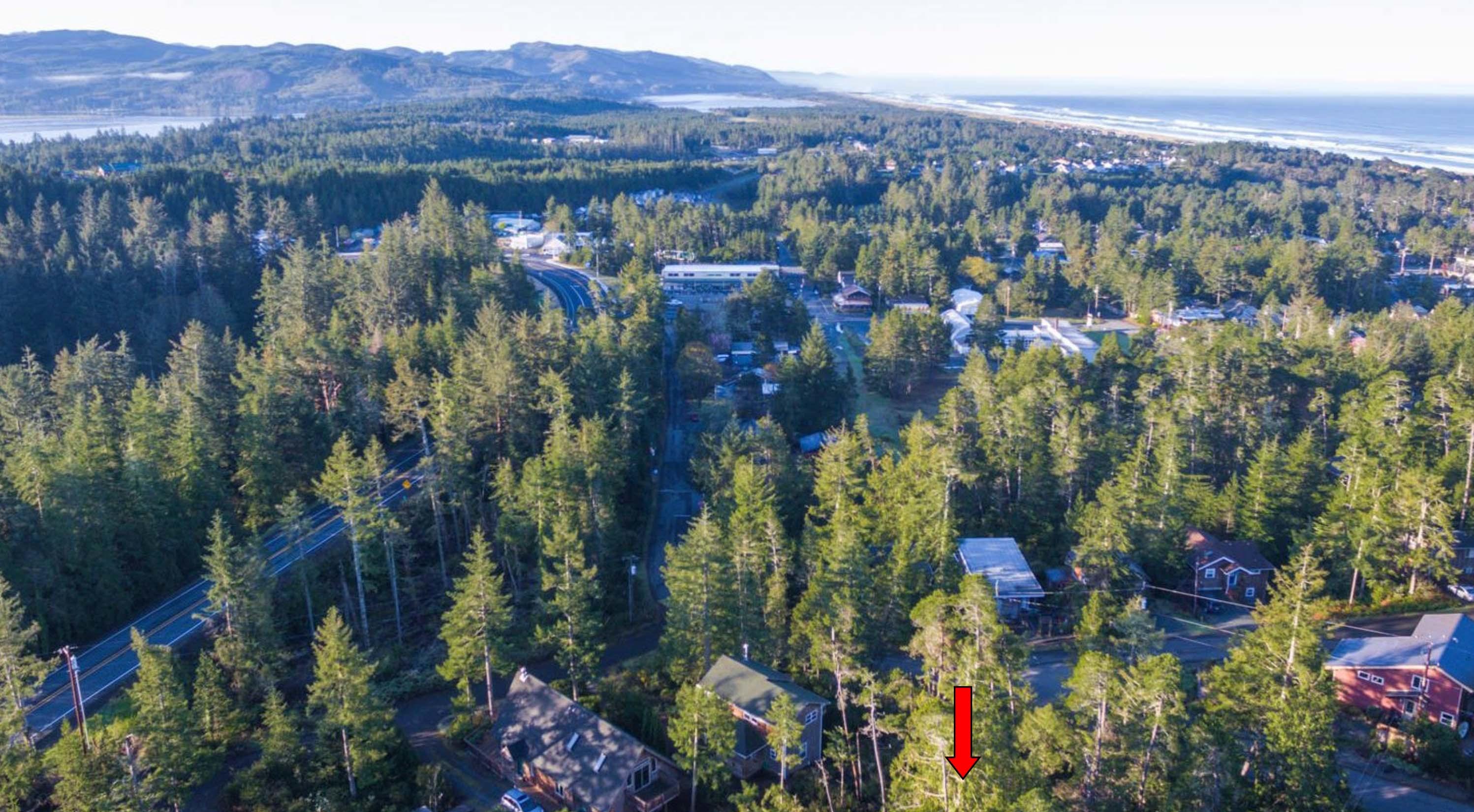 19th Street Manzanita, OR 97130 - Photo 6 of 14 Lot 6 and 7 aerial with ocean