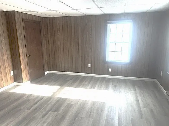 a view of backyard with hardwood