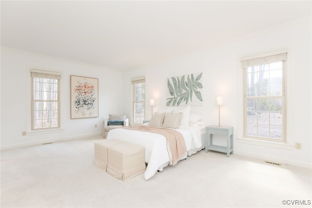 107 Muirfield Williamsburg, VA 23188 - Photo 19 of 36 a spacious bedroom with a large bed and a large window