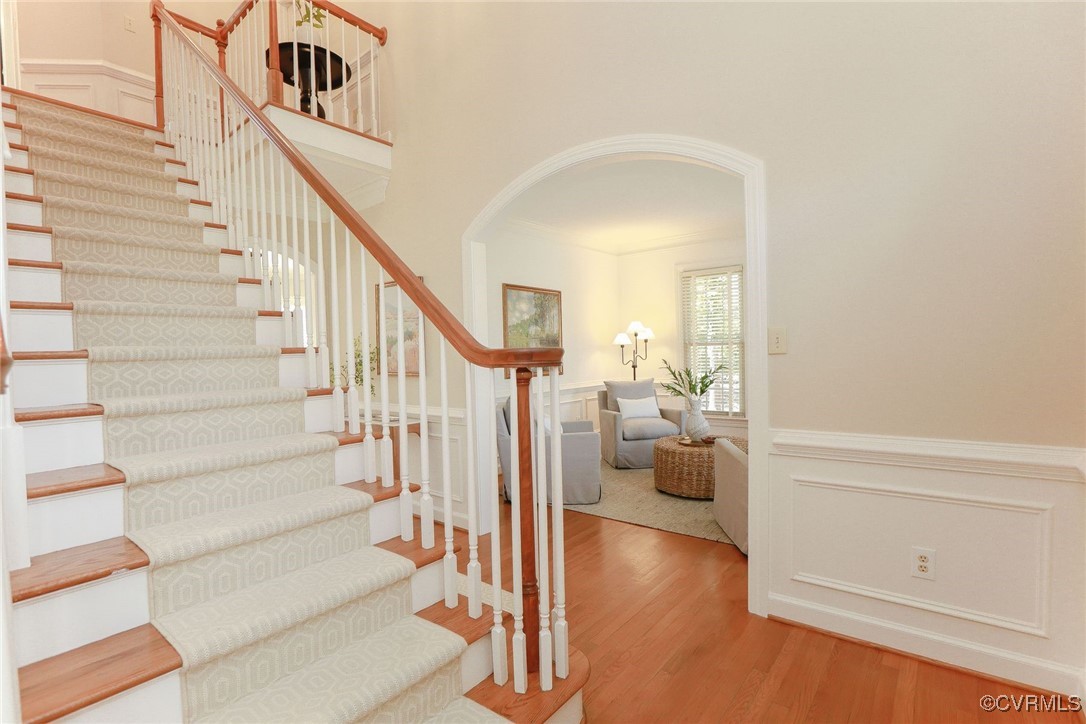 107 Muirfield Williamsburg, VA 23188 - Photo 2 of 36 a view of entryway and hall with wooden floor