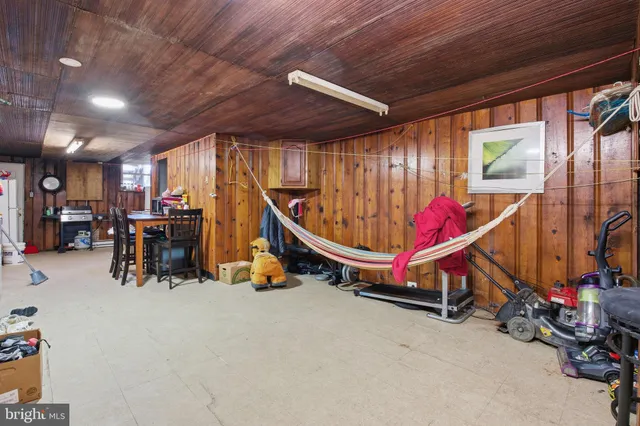 a room with lots of gym equipment