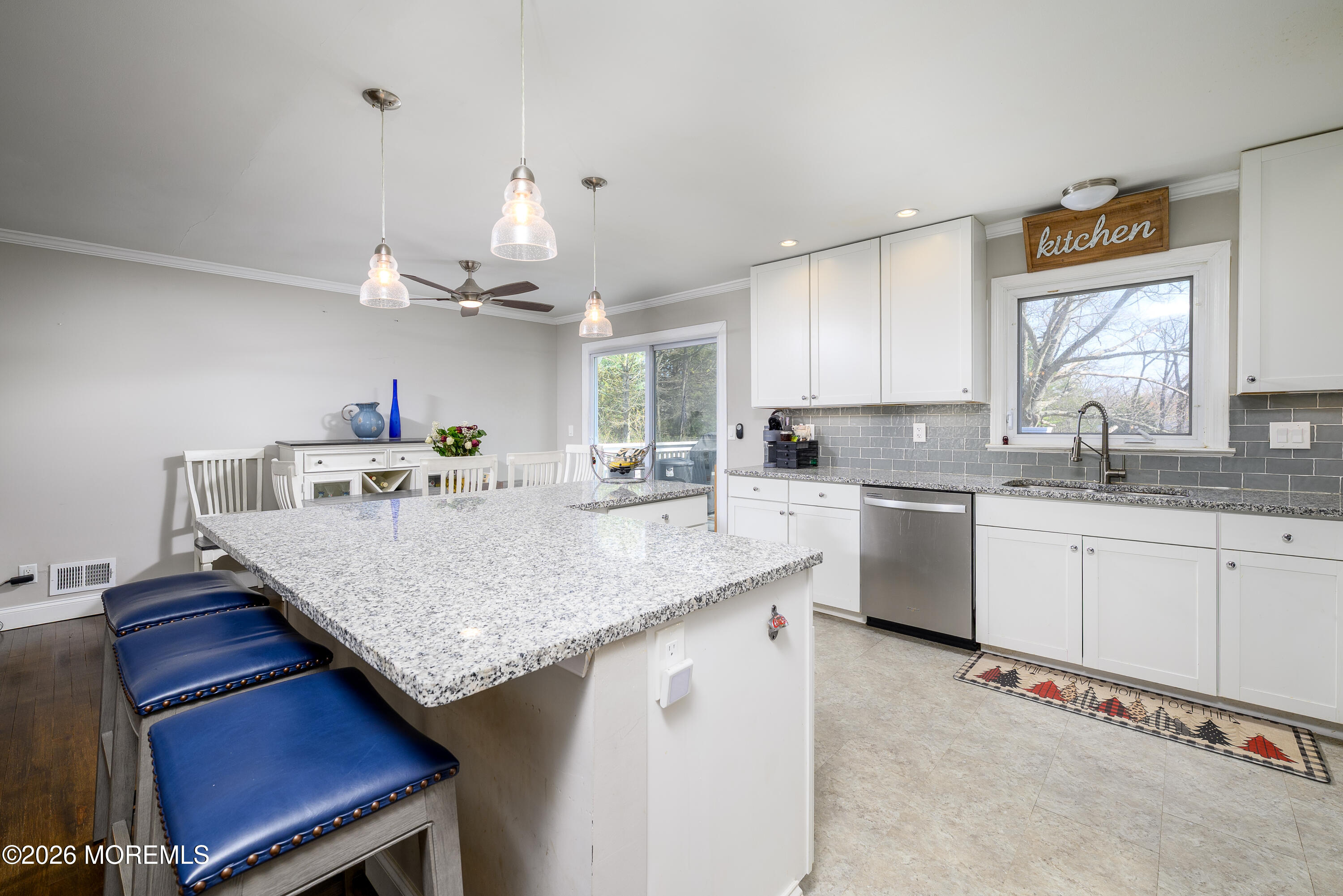8 Holiday Road Manalapan, NJ 07726 - Photo 5 of 33 8_Holiday_Rd Kitchen Island to Slider