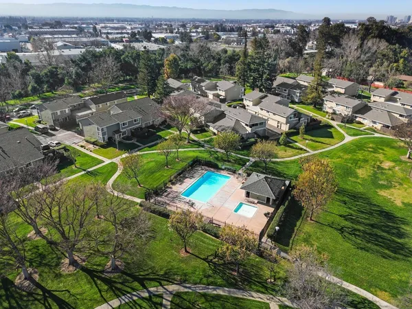 an aerial view of multiple house