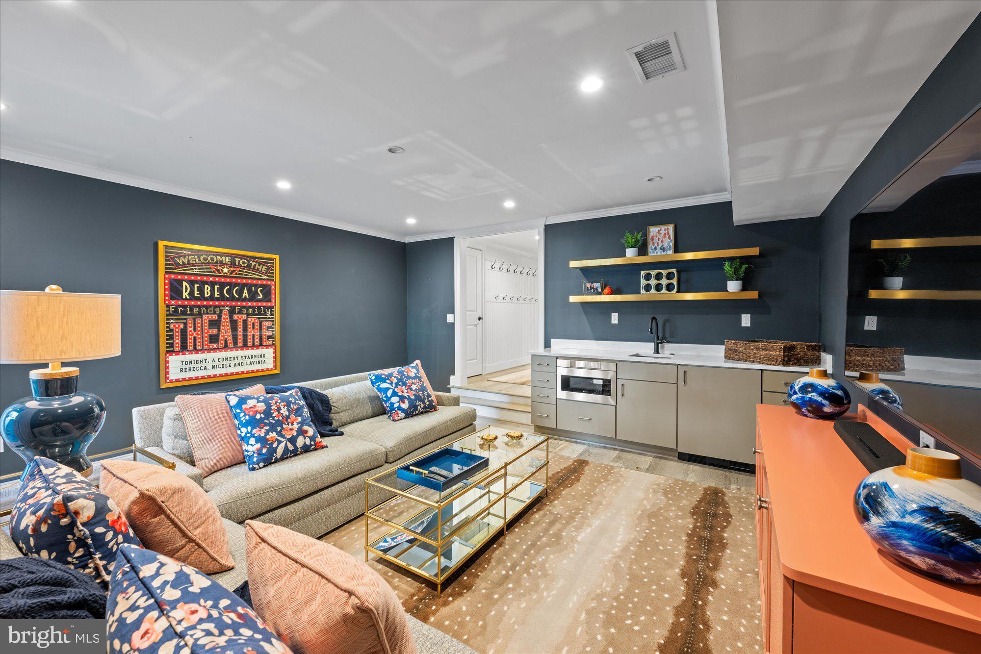 3723 Reservoir Road Northwest Washington, DC 20007 - Photo 16 of 45 a living room with furniture and a flat screen tv