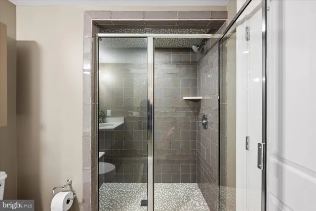 a view of a bench in the patio