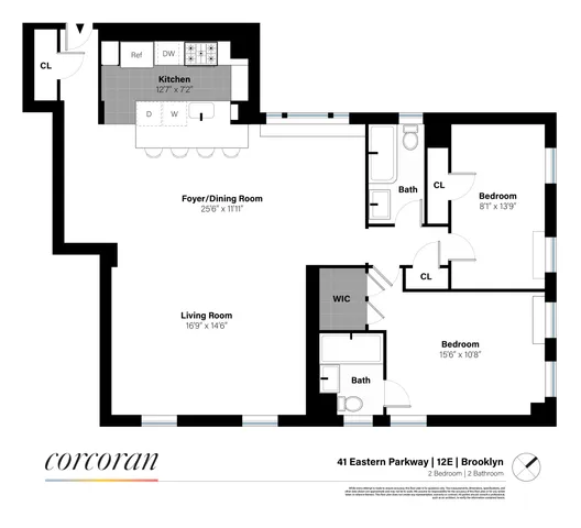 $1,499,000 | 41 Eastern Parkway, Unit 12E | Prospect Heights