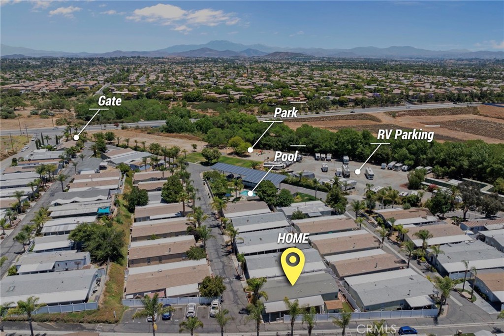 26311 Jackson Avenue, Unit 35 Murrieta, CA 92563 - Photo 36 of 41 an aerial view of a city with lots of residential buildings