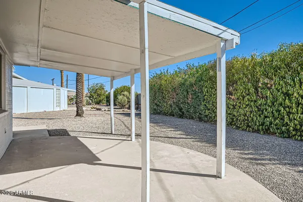 a view of a backyard