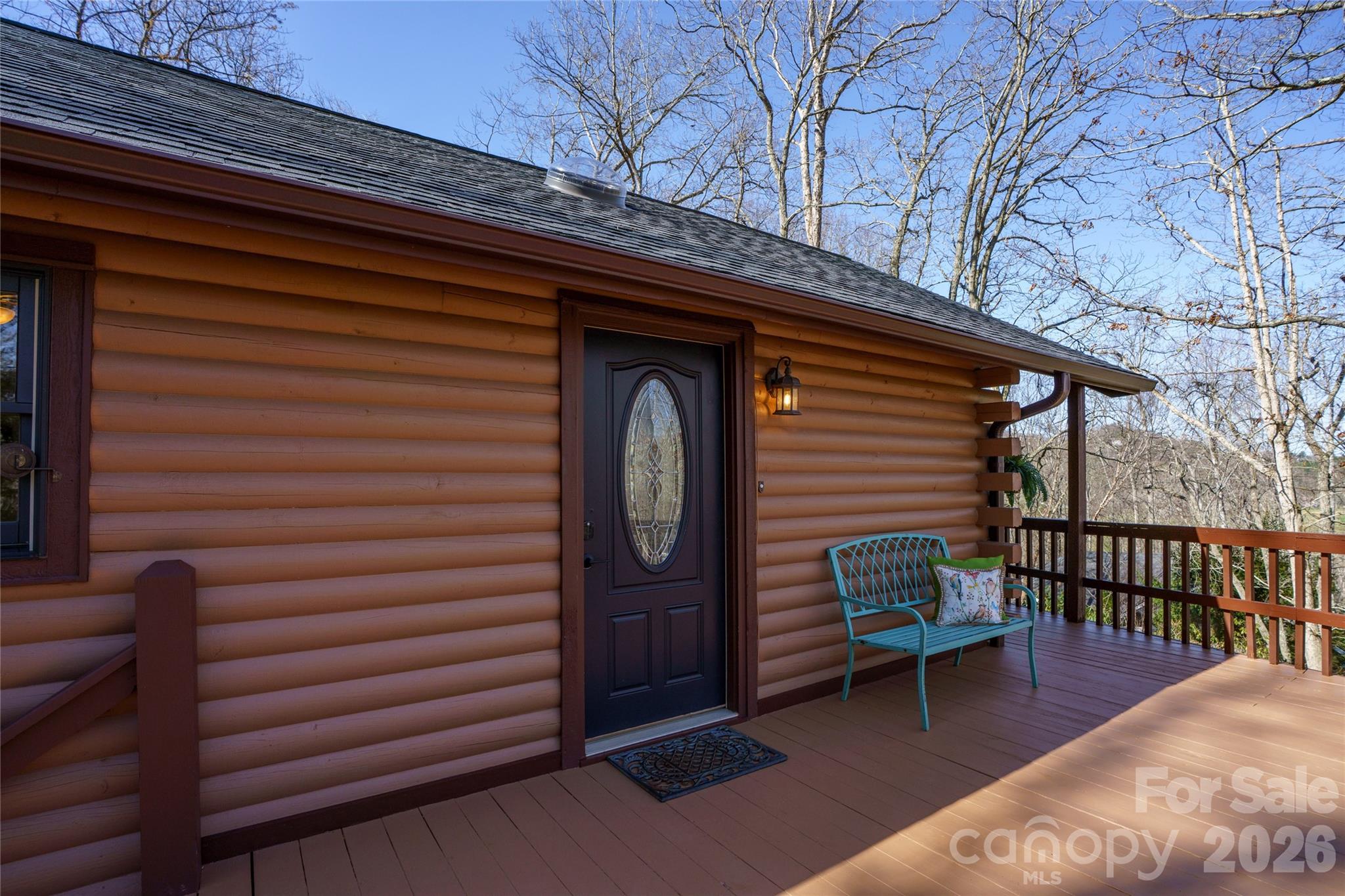 37 Cherokee Trail Fletcher, NC 28732 - Photo 26 of 34 a view of a chairs in the balcony
