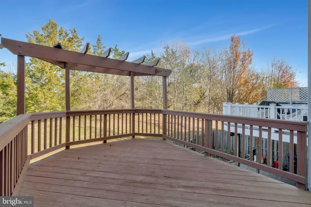 a view of a wooden deck