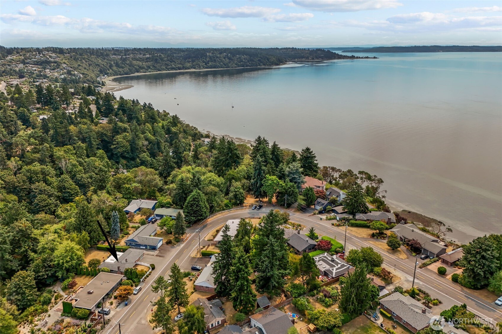 11462 35th Avenue Southwest Seattle, WA 98146 - Photo 26 of 26 an aerial view of a residential houses with outdoor space and lake view