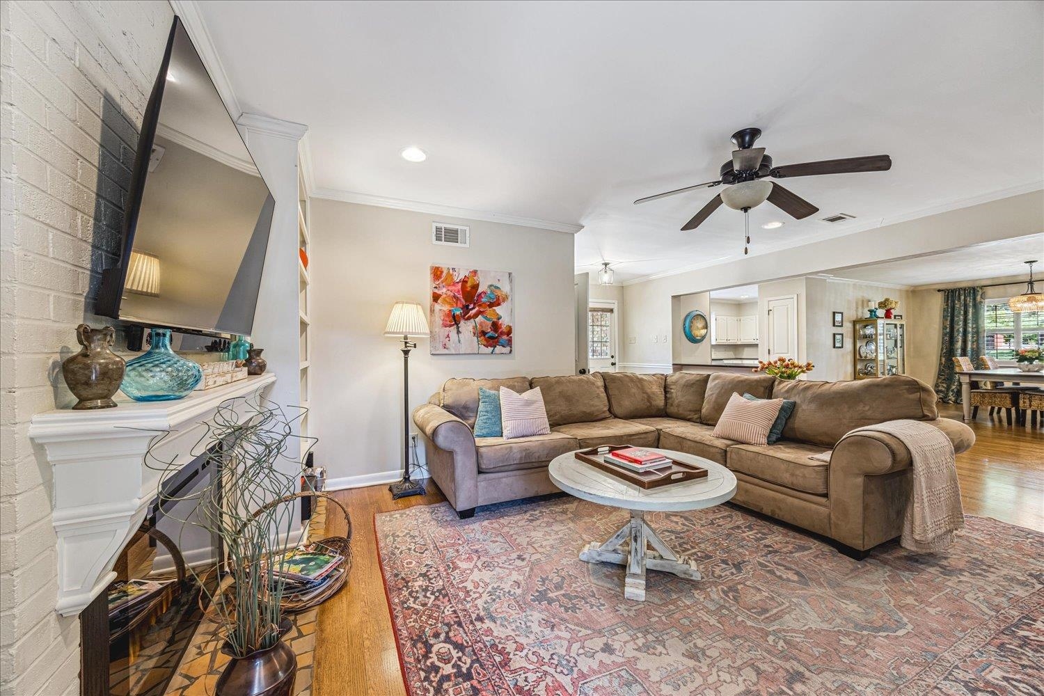 4220 Minden Road Memphis, TN 38117 - Photo 8 of 30 a living room with furniture a ceiling fan and a rug