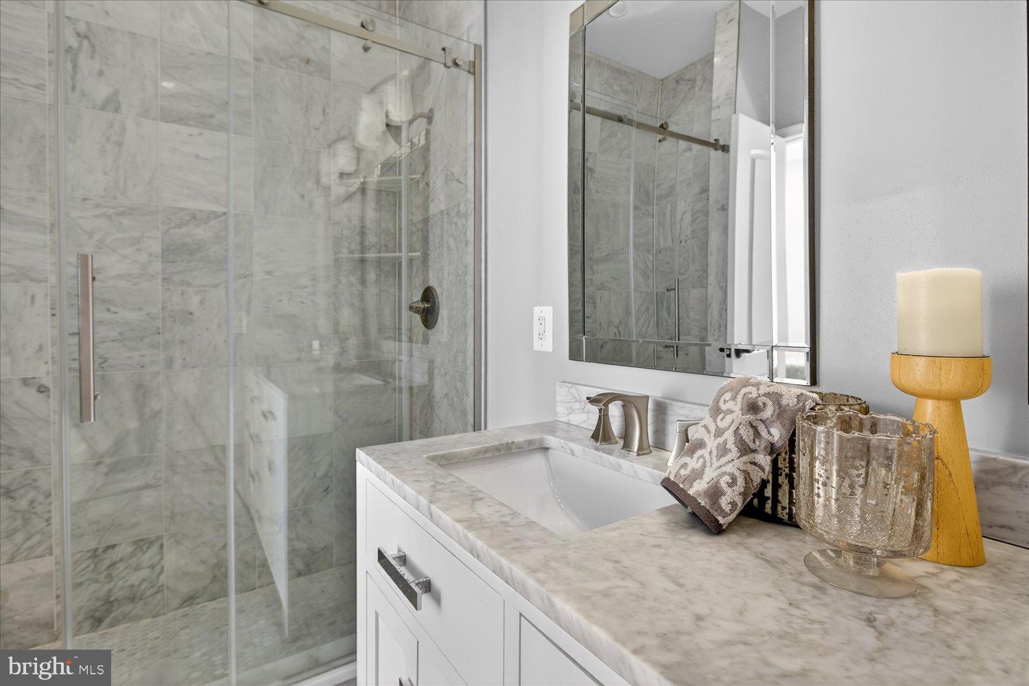 612 9th Street Northeast Washington, DC 20002 - Photo 25 of 36 Elegant marble bathroom retreat.