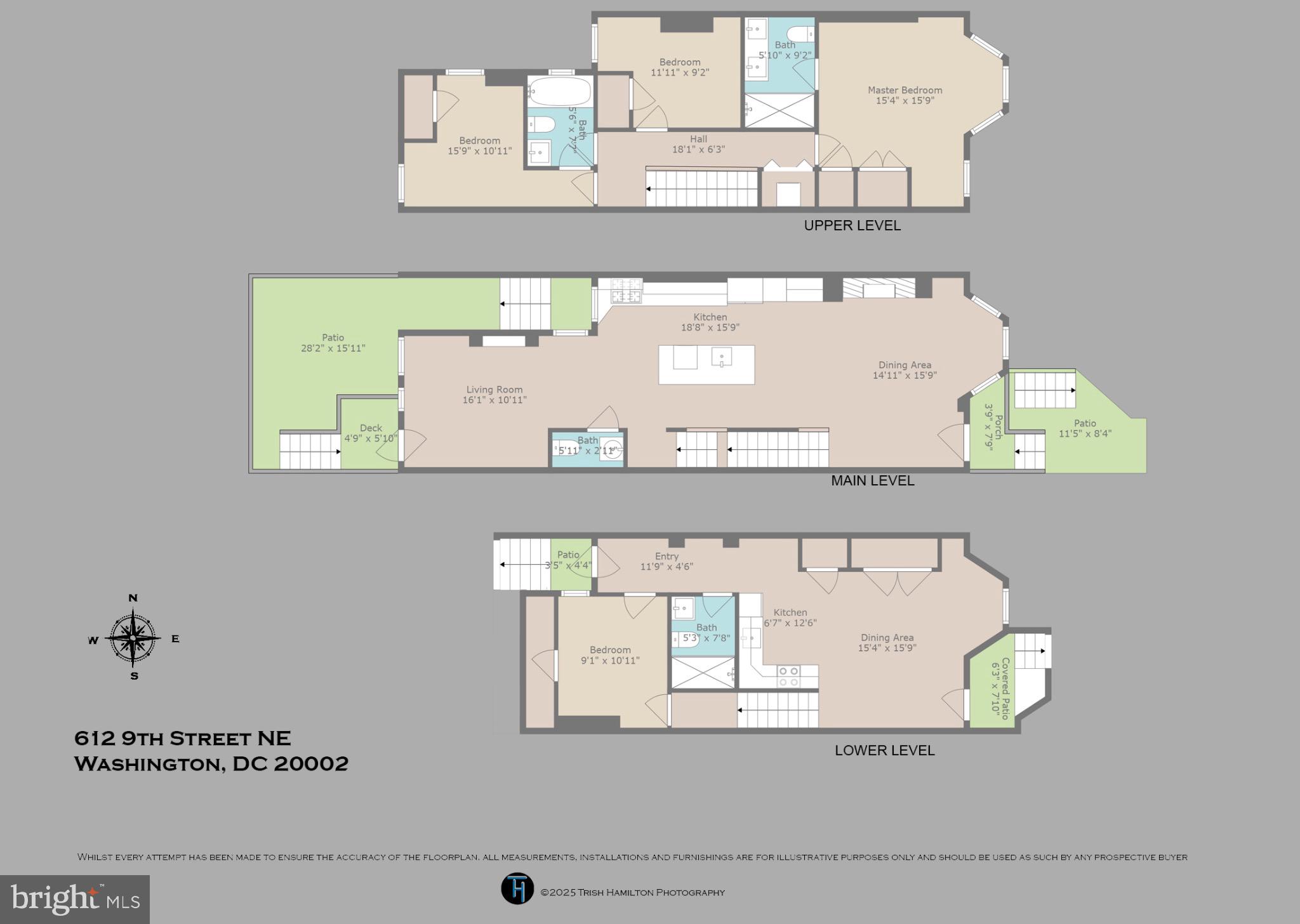 612 9th Street Northeast Washington, DC 20002 - Photo 33 of 36 Stylish multi-level layout in D. C. home.