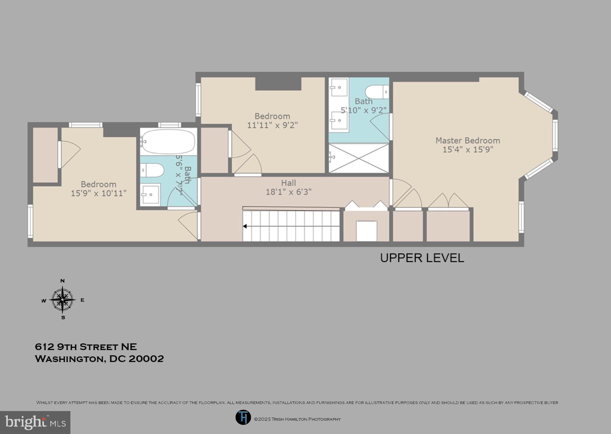 612 9th Street Northeast Washington, DC 20002 - Photo 35 of 36 Charming upper-level layout in DC.