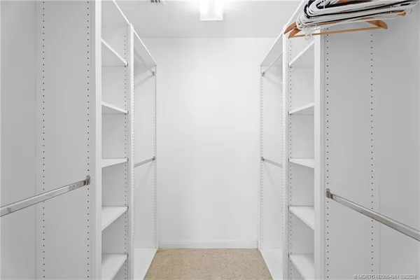 a view of closet area