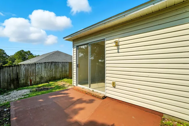 a backyard of a house